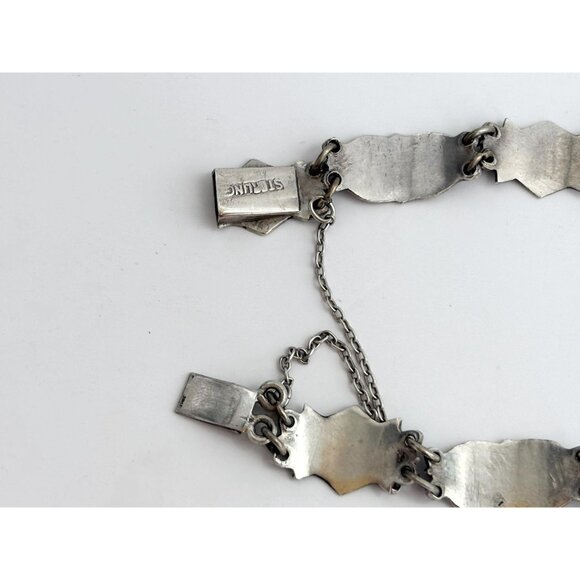 Siam Sterling Rainbow Multi God & Goddess Sterling Silver 925 Vintage Bracelet - Picture 4 of 9